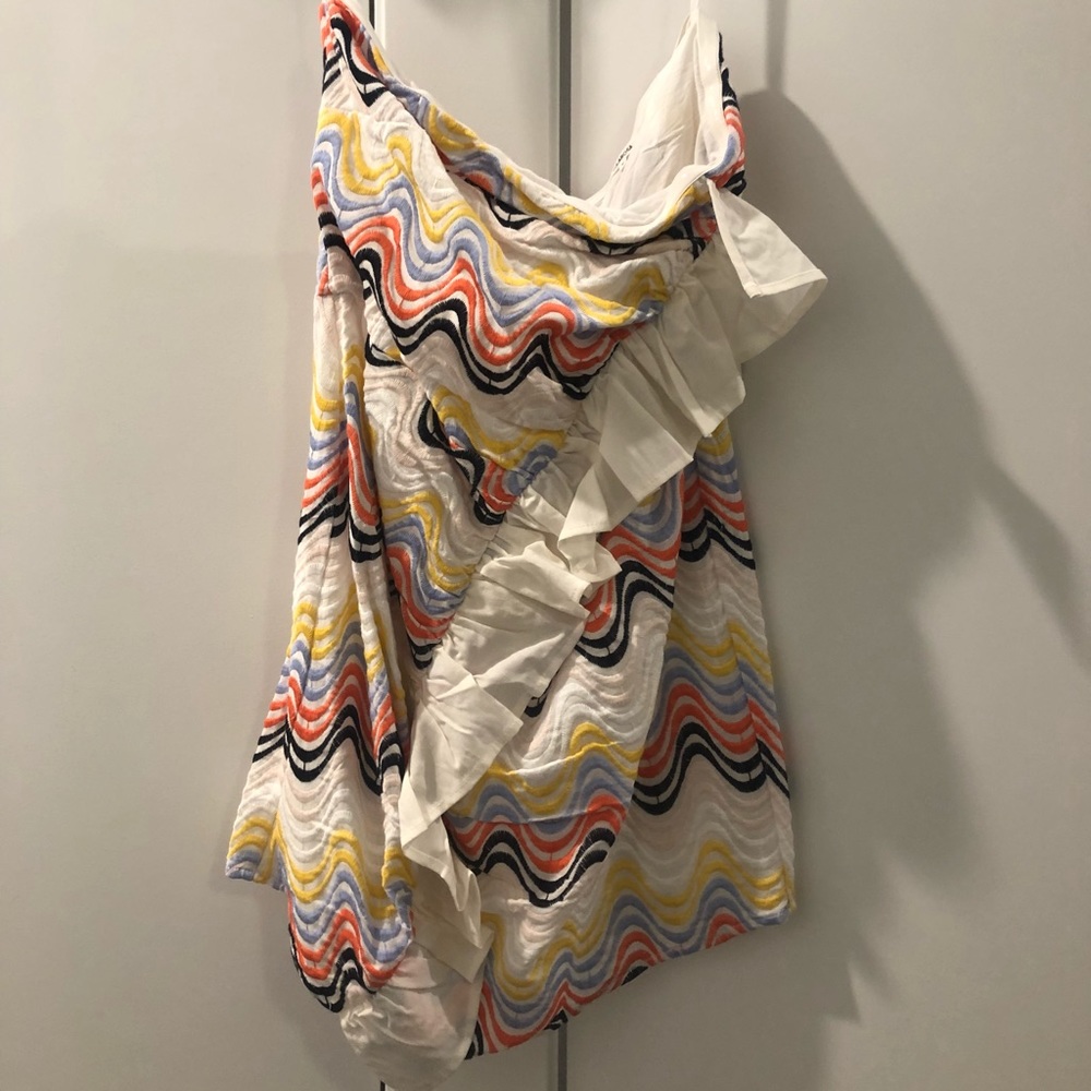 Strapless fun tropical dress!!